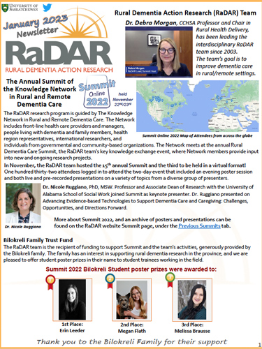 image of front page of newsletter