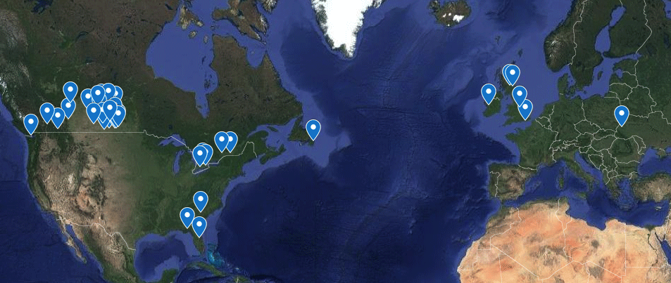 map of attendees locations