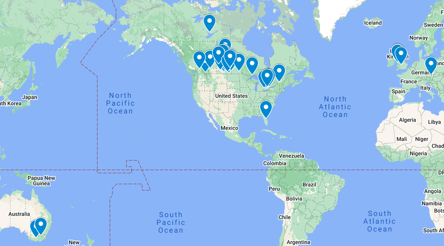 map of attendees locations for 2024